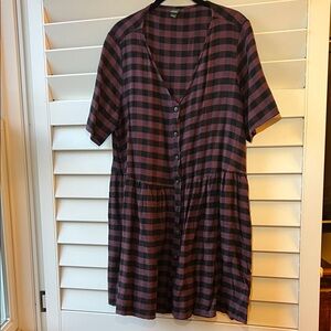 Wild Fable Plaid Button-Down Dress